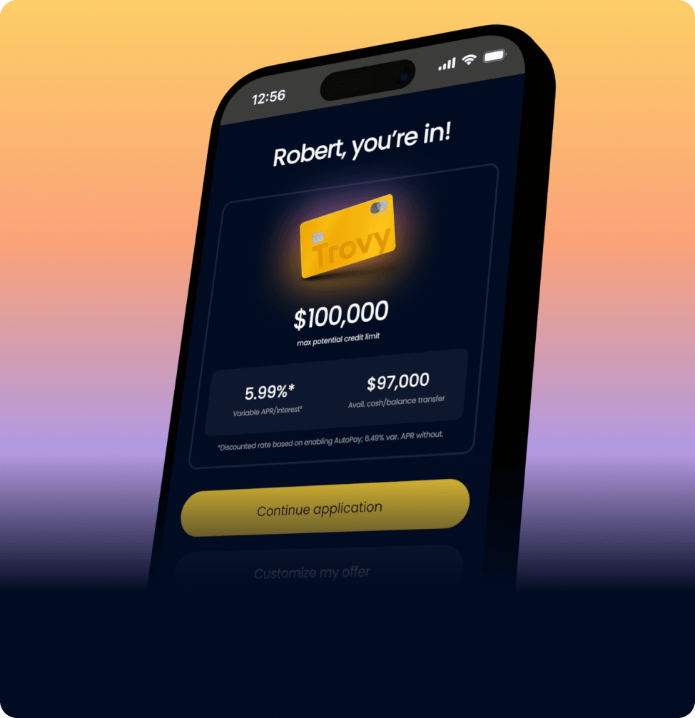 Trovy HELOC Card - credit card access to your home equity